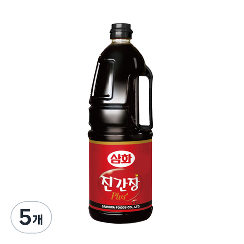 [삼화] 진간장 플러스, 1.8L, 5개