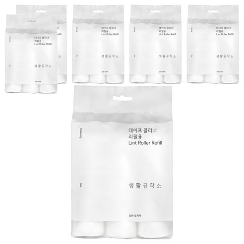 생활공작소 테이프 클리너 리필 3p, 6개