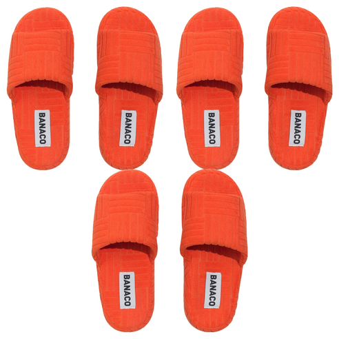 바나코 비비드 테리 룸 슬리퍼, 04 Orange, 3세트