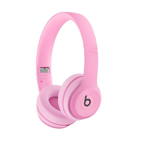 Apple Beats Solo 4 온이어 무선 헤드폰, 브라이트 핑크