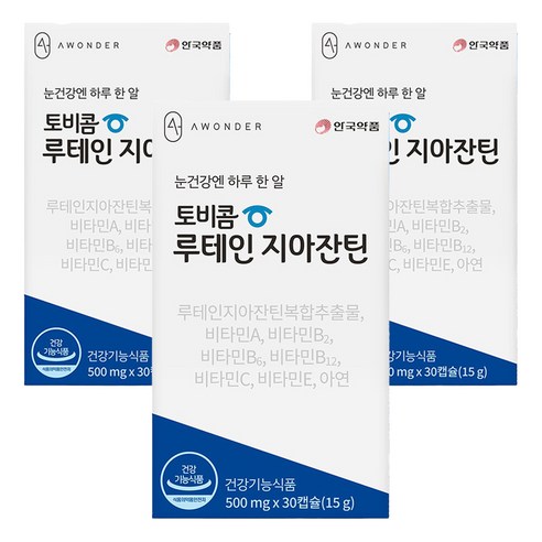 토비콤 루테인 지아잔틴, 30정, 3개