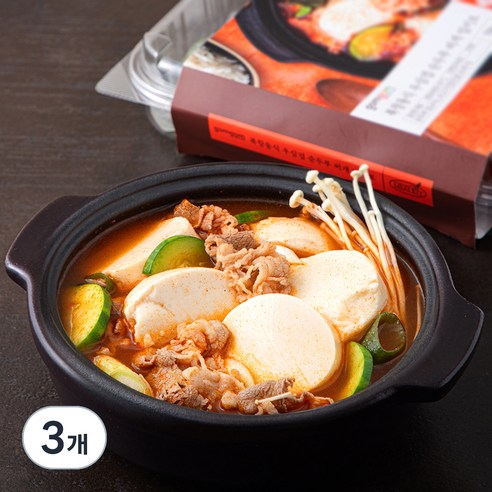곰곰 북창동식 우삼겹 순두부 찌개 밀키트, 710g, 3개