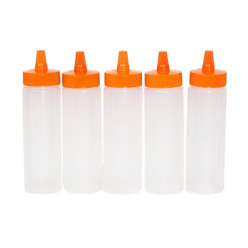 호레카 국내생산 눈금있는 소스통 케찹병, 360ml, 5개