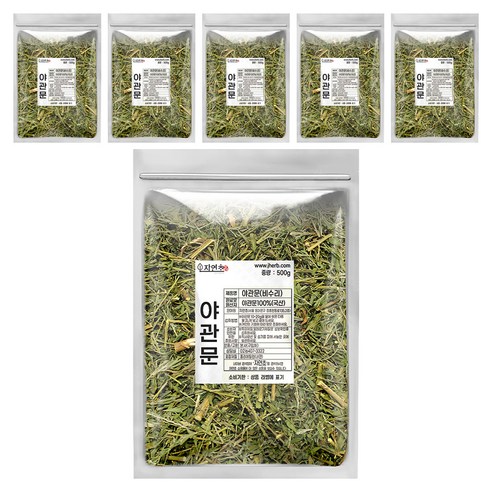 자연초 건조 야관문 차 비수리, 500g, 6개