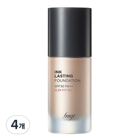 더페이스샵 잉크래스팅 파운데이션 슬림핏 이엑스 30ml, V103 화사한 크림 베이지, 4개