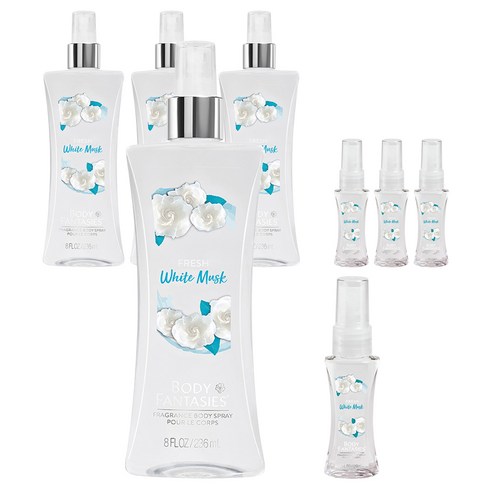 바디판타지 프레시 화이트 머스크 프래그런스 바디 스프레이 236ml + 29ml, 4개