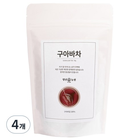 청년농원 저온가공 구아바차 삼각티백, 1g, 50개입, 4개