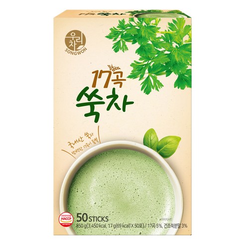 우리차 17곡쑥차, 17g, 50개입, 1개