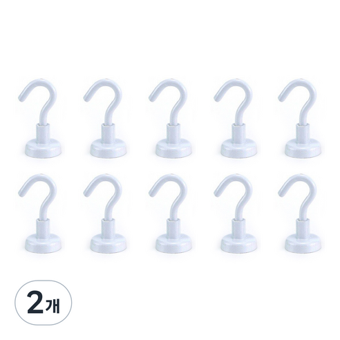 포비월드 칼라고리자석 소 15mm 10p, 흰색, 2개