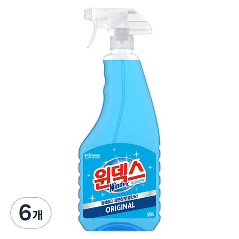 윈덱스 스프레이 유리세정제, 500ml, 6개