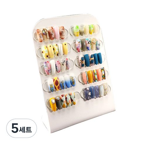 메탈 자석아트판 + 자석팁 10p 세트, 자석아트판(화이트), 5세트