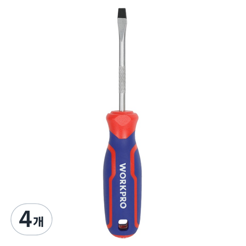 워크프로 일자 전공드라이버 6.5 x 38 mm WP221024, 4개