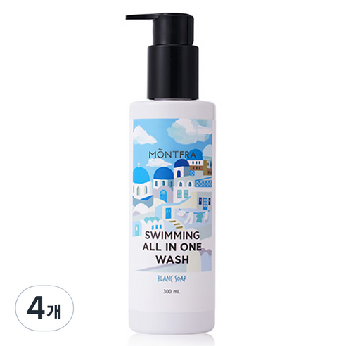 몽프라 수영장 염소 케어 올인원 워시 블랑솝, 300ml, 4개