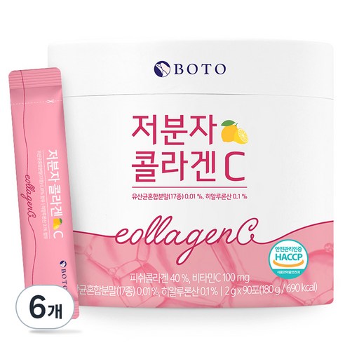 보뚜 저분자 콜라겐 C, 180g, 6개