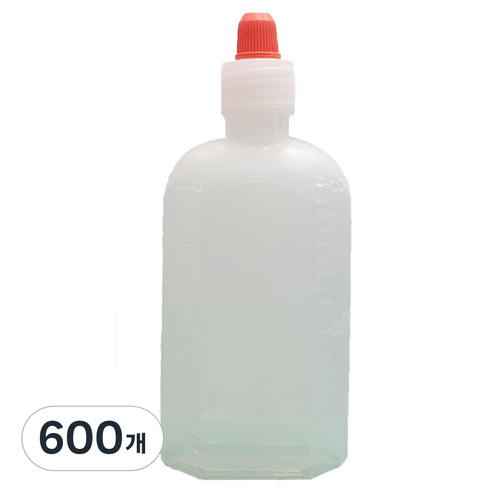 신도공업 일회용 짧은 뚜껑 약병 PE 말랑이 100cc, 600개