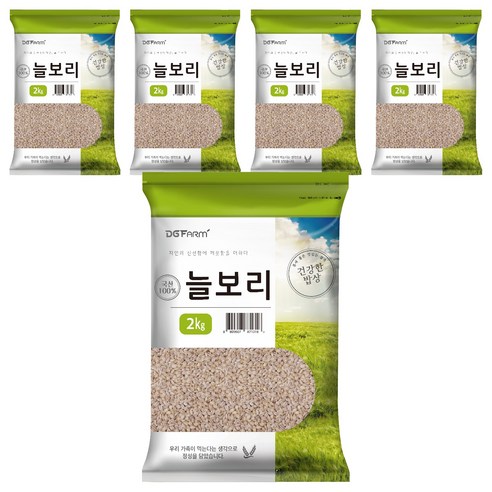 건강한밥상 국산 늘보리쌀, 2kg, 5개