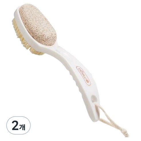 아이메가 아늑공간 투인원 힐 파일 굳은살 발각질제거 브러쉬 화이트, 1개입, 2개, 200g