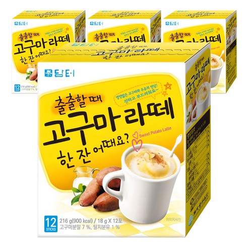 담터 고구마라떼 분말, 18g, 12개입, 4개