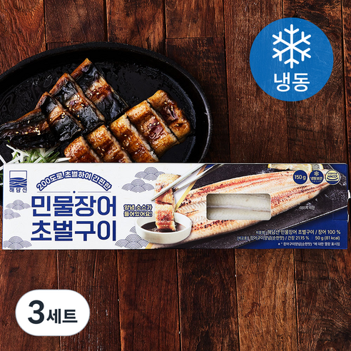 해담선 민물장어 초벌구이 + 소스 세트 150g (냉동), 3세트