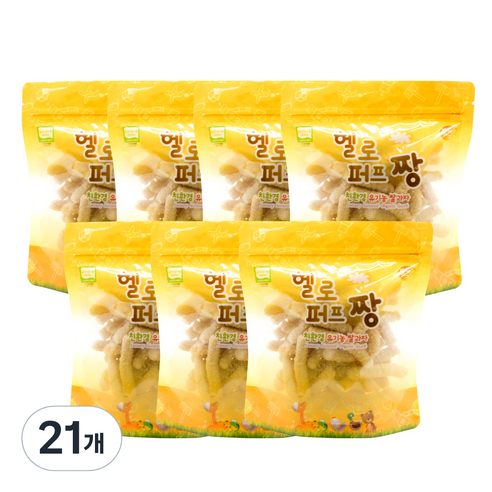 짱죽 유기농 쌀과자 21g, 딸기, 21개