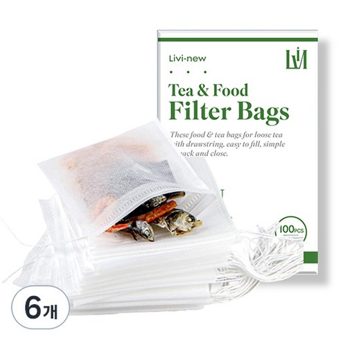 리비뉴 국물 육수용 일회용 다시백, 소(S), 100개입, 6개