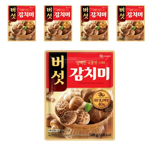 대상 버섯 감치미, 500g, 5개