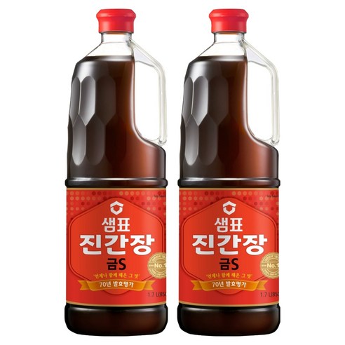 샘표 진간장 금S, 1.7L, 2개