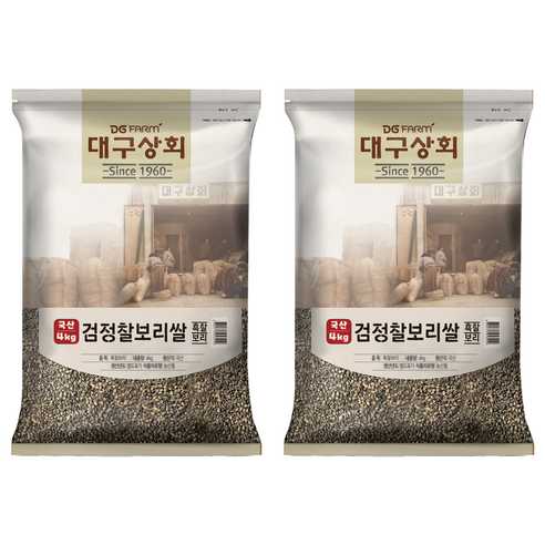 대구상회 국내산 검정 찰보리쌀, 4kg, 2개