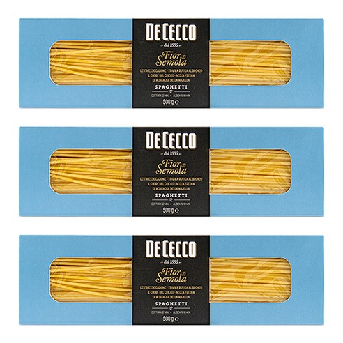 데체코 피오르디세몰라 스파게티, 3개, 500g