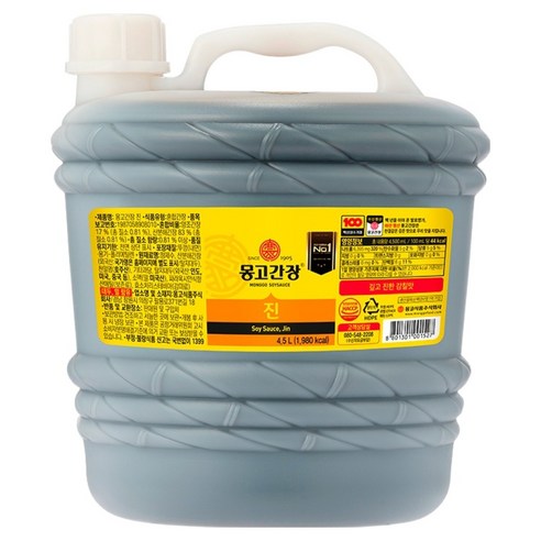 몽고간장 진간장, 4.5L, 1개