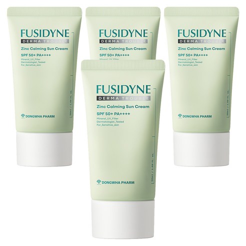 후시다인 더마 트러블 징크 카밍 선크림 SPF50+ PA++++, 4개, 50ml