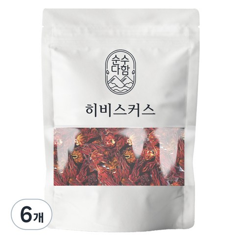 순수다함 히비스커스, 200g, 6개