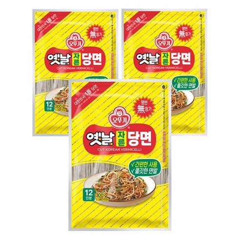 오뚜기옛날 자른당면, 300g, 3개
