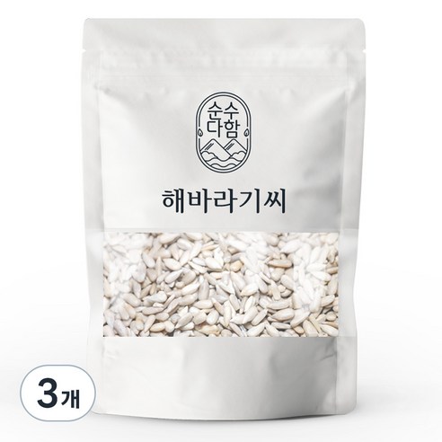 순수다함 해바라기씨, 200g, 3개