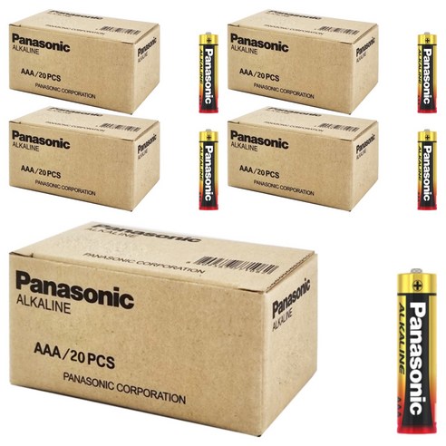 파나소닉 알카라인 AAA 건전지, 20개입, 5개