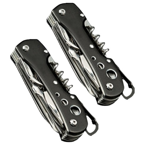 Dr.Tools 다용도 가정용 생활 공구 15 in 1 맥가이버칼 블랙, 2개