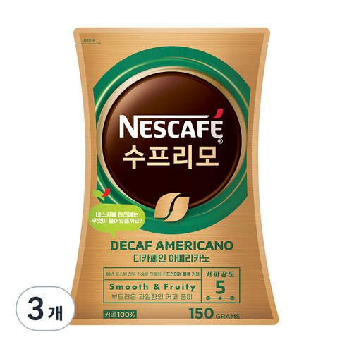 네스카페 수프리모 디카페인 아메리카노 파우치 150g, 1개입, 1개