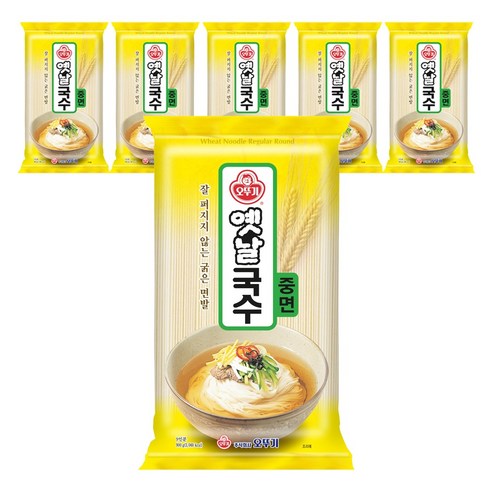 오뚜기옛날 국수 중면, 900g, 6개