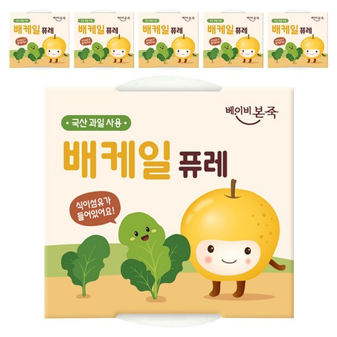 베이비본죽 배케일 퓨레, 6개, 100g