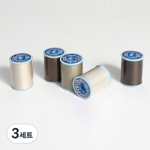 다루마 로프티 미싱재봉실 베이지브라운 5종 세트, 오트밀, 베이지, 그레이시베이지, 브라운, 다크브라운, 3세트