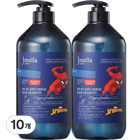 제이멜라 인 프랑스 마블 우드 앤 솔트 지성 헤어 샴푸, 1000ml, 10개