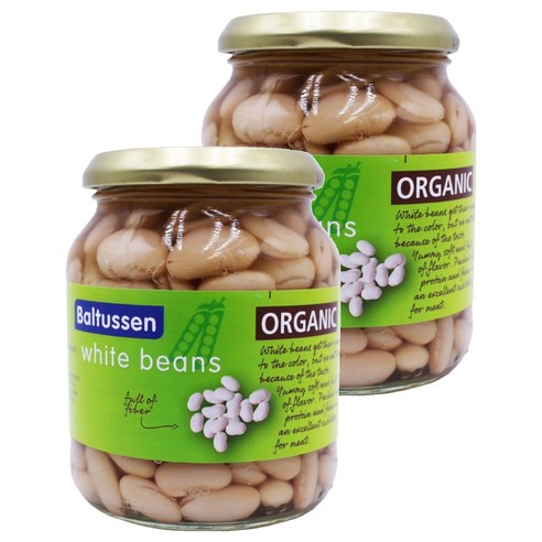 발투센 유기농 화이트빈, 360g, 2개