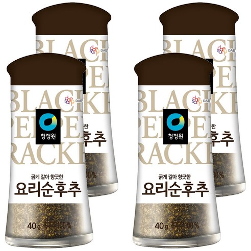 청정원 요리순후추, 40g, 4개