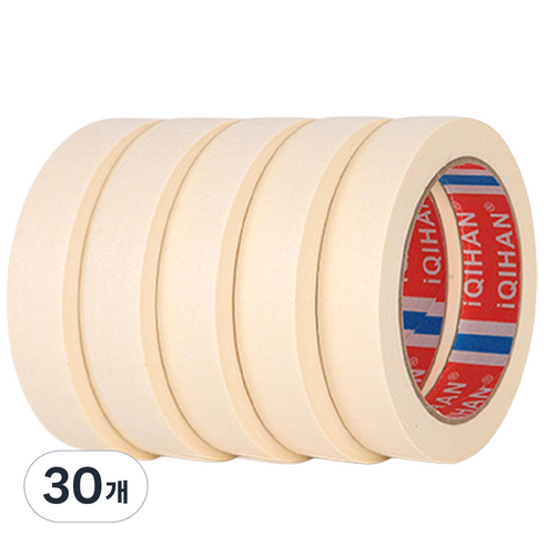 디파워샵 단색 종이 마스킹 테이프 20mm x 20m, 아이보리, 30개