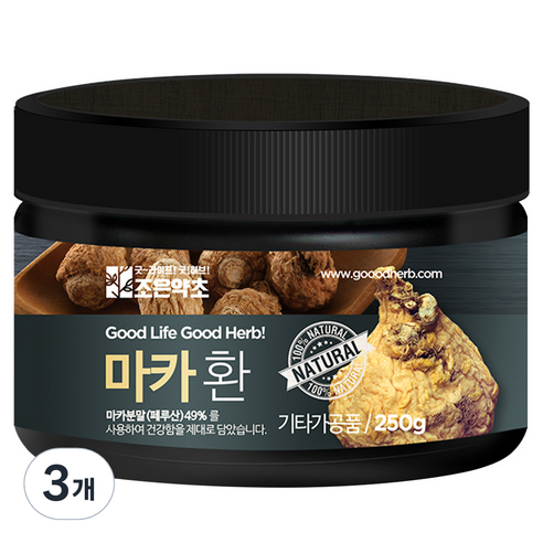 조은약초 프리미엄 마카환, 3개, 250g
