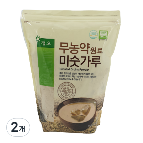 청오 무농약 원료 미숫가루, 1kg, 3개