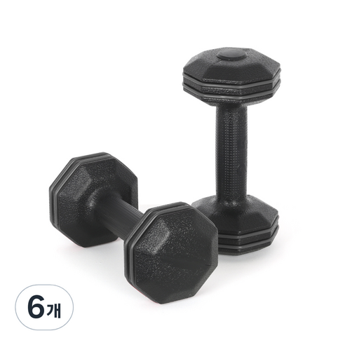 아리프 블랙라인 범퍼 옥타곤 덤벨, 2.5kg, 6개