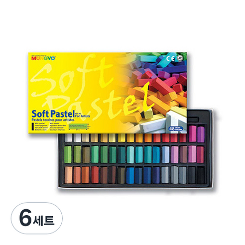 문교 소프트 파스텔 사각 MPS-48, 48색, 6세트