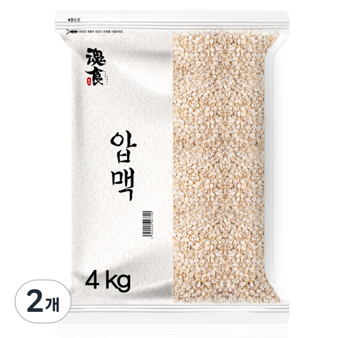 혼식 국산 압맥, 2개, 4kg