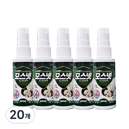 동국제약 모스넷 프로액 모기진드기 기피제, 20개, 1개입, 60ml